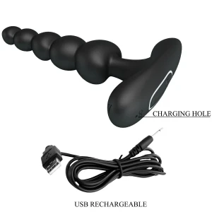 PRETTY LOVE - SIDNEY VIBRATORE ANALE 10 VIBRAZIONI NERO
